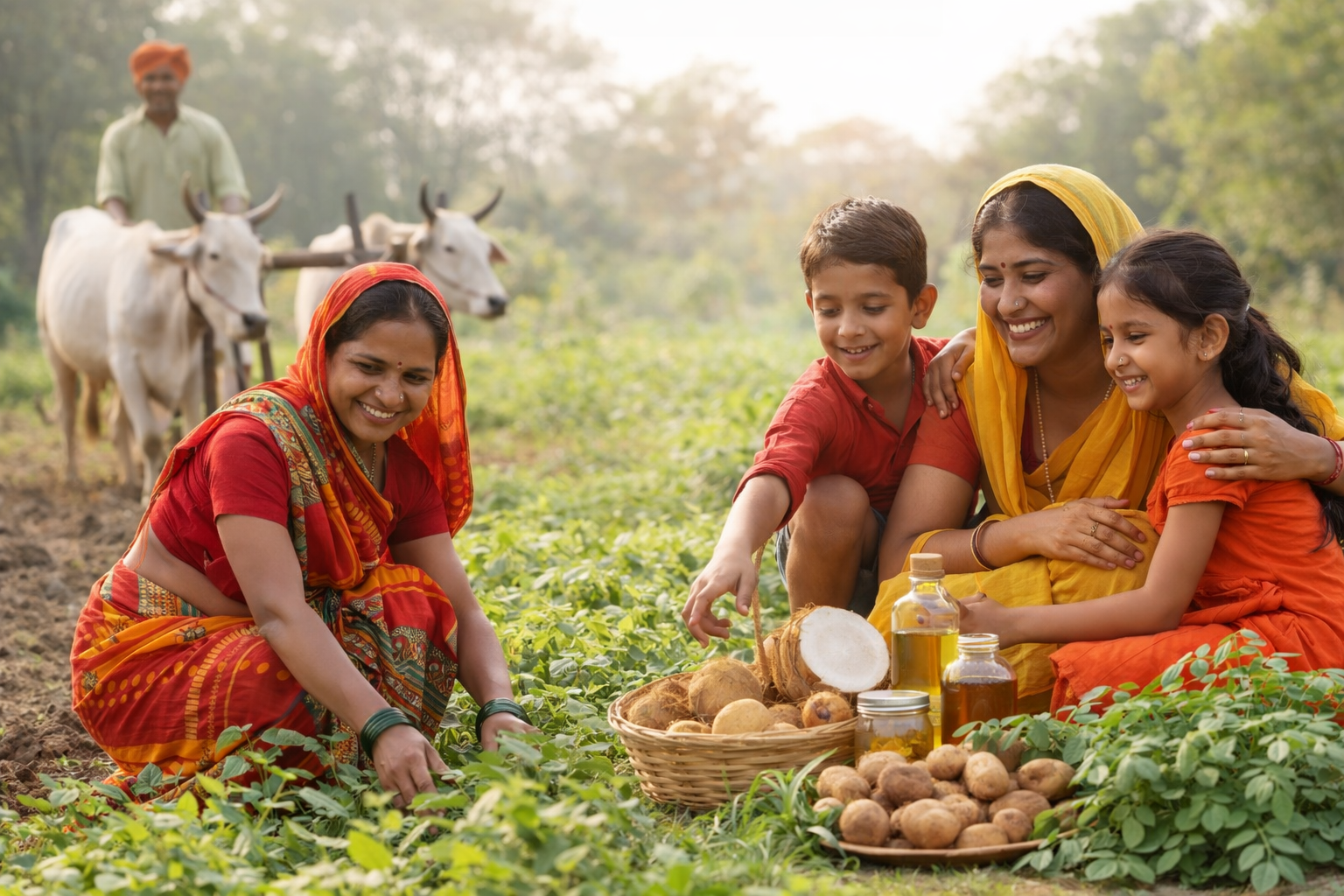 Farmers in field